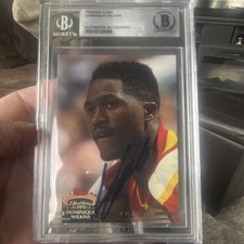 Topps 1992-93 Stadium Club Dominique Wilkins Autographed Atlanta Hawks Card #260