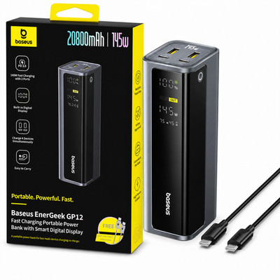Baseus GP12 145W 20800mAh laptop Portable Power Bank 4-Port USB-C PD 3.0