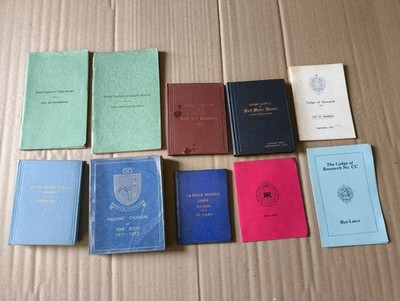 Vintage Freimaurer Bücher Bye-Laws Restposten 10 Stück Irish Research Lodge 1917 1925