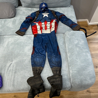 Rubie s Marvel Captain America Komplett-Kostüm mit Maske, Größe S