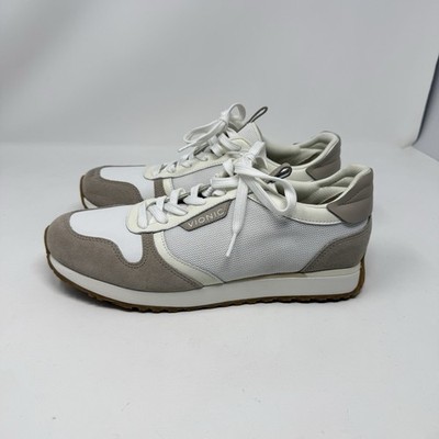 Vionic Monarch Womens Size 10 White Brown Gum Athletic Running Shoes Sneakers