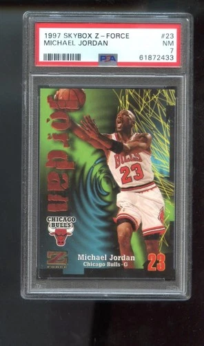 1997-98 Skybox Z-Force #23 Michael Jordan PSA 7 Graded Card NBA 97-98 ZForce