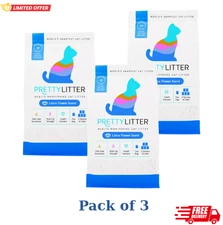 3P Pretty Litter Health Monitoring Mult-Cat Crystal Cat Litter-Lotus Blossom 8lb