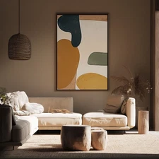 Simple Style Hand Painted Oil Painting Canvas Wall Art Abstract Black Room 