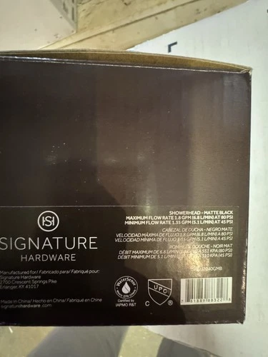 Signature Hardware 1.8 GPM Multi Function Round Shower Head 483542 Matte Black - Picture 3 of 3