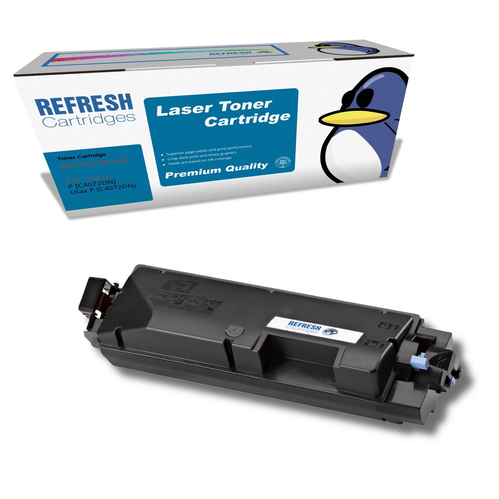 Refresh Cartridges Black PK-5019K Toner Compatible With Utax Printers