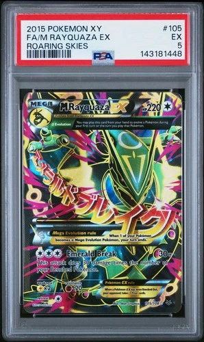 M Rayquaza EX Full Art Holo PSA 5 Roaring Skies 105/108