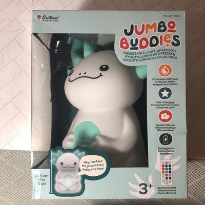 Jumbo Buddies Squeezable Light Lamp Axolotl Axel Kid Night Light 12''
