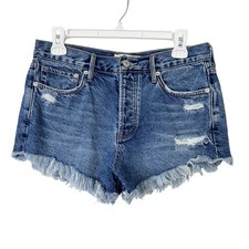 Free People We The Free People Cut Off Denim Jean Shorts Women's 26 Button Fly
