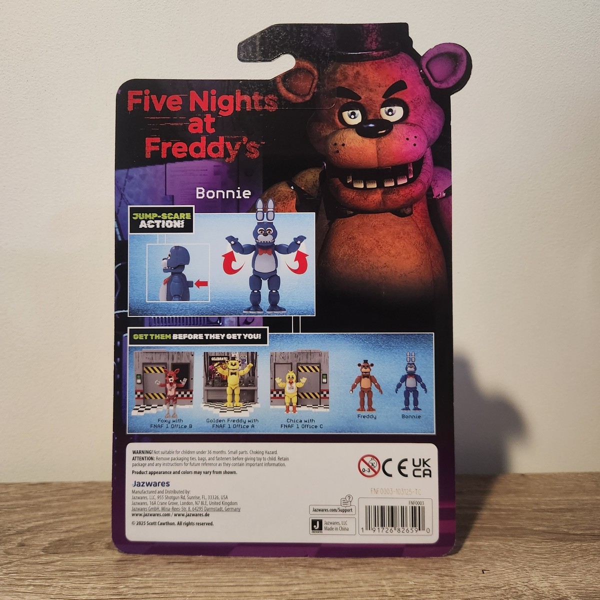 2025 Jazwares Five Nights at Freddy's (FNAF) Bonnie Action Figure
