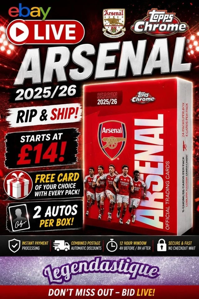 ARSENAL TOPPS RIP N’SHIP & PERSONALS