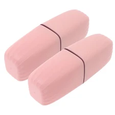 2 PCS Toothbrush Travel Containers Plastic Holder Bathroom Portable Cup