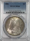1882-P Morgan Dollar PCGS MS64 Graded Silver $1 Coin