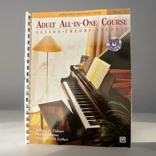 Alfred's Basic Adult All-In-One Course, Bk 1 : Lesson-Theory-Technic w/DVD