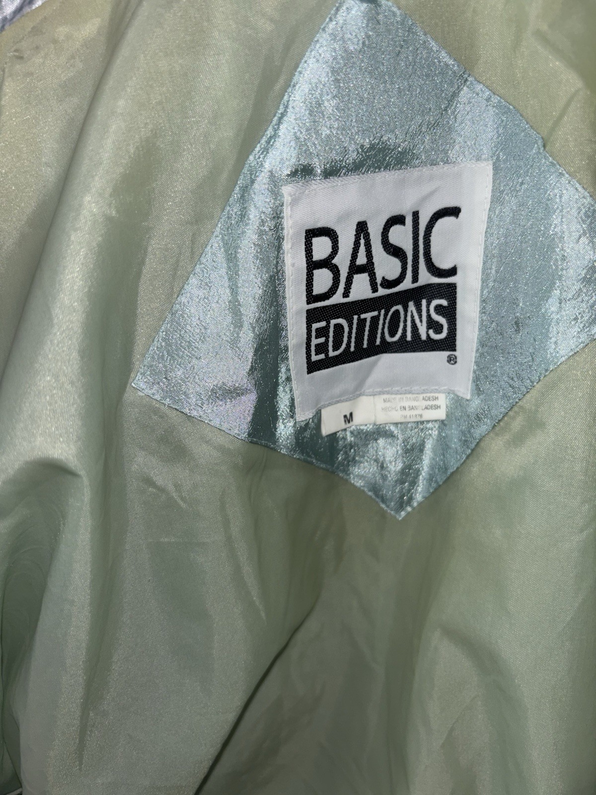 VTG 90's Basic Editions Size M Full Zip Drawstrin… - image 12