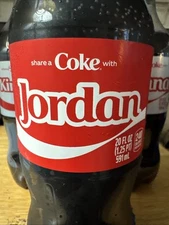 Share a Coke with   Jordan   2025 Personalized Gift Coca~Cola Bottle 20oz