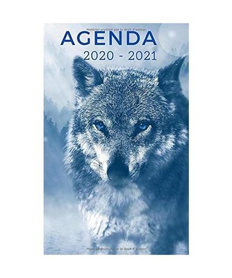 Agenda 2020 - 2021: Agenda scolaire Loup Blanc Neige | Agenda Journalier animal 