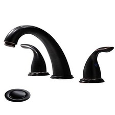 2 Handle 3 Holes 8 Inch Widespread Bathroom Faucet with Pop Oil Rubbed Bronze