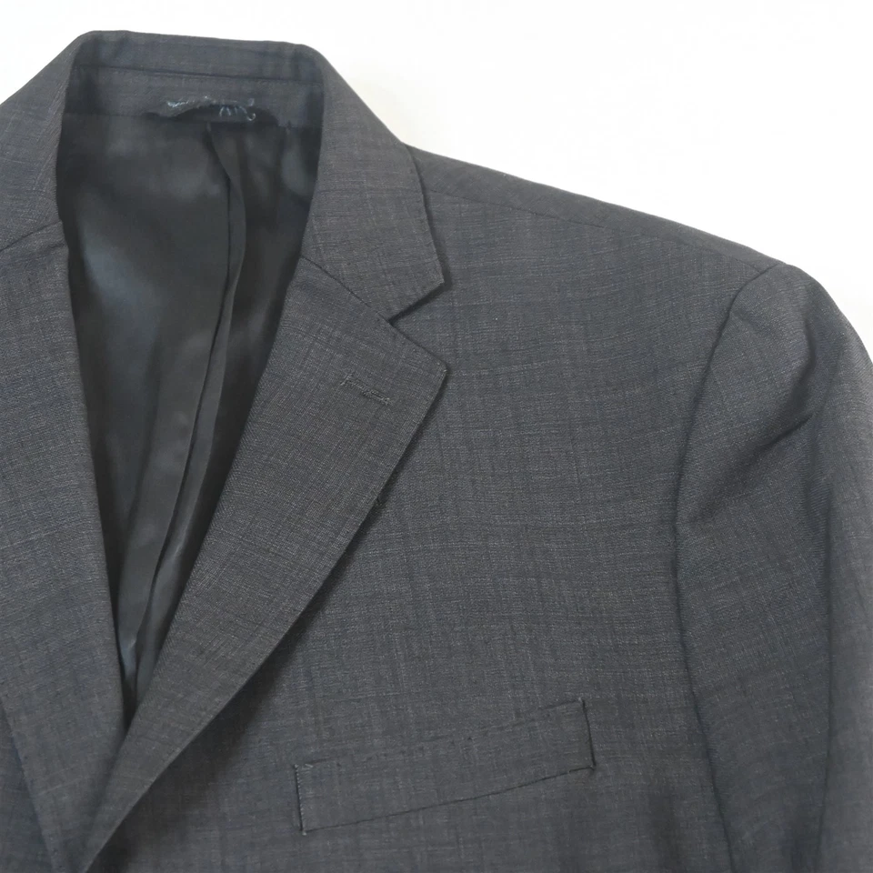 Marc Anthony 44R 36x30 Gris Piel de Tiburón 100% Lana Hombre Chaqueta Pantalones Traje Foto 3 de 4