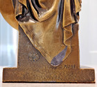 1920s Kronhein Oldenbusch K&O Metal Bookends Roman Scribe & Scroll 5¼" tall Ruhl — photo 8
