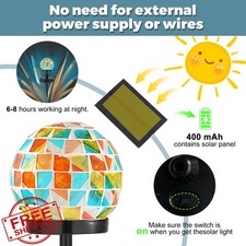 TOMBABY Solar Metal Agave Plants 3 Solar Blue Garden Patio Outdoor Decor