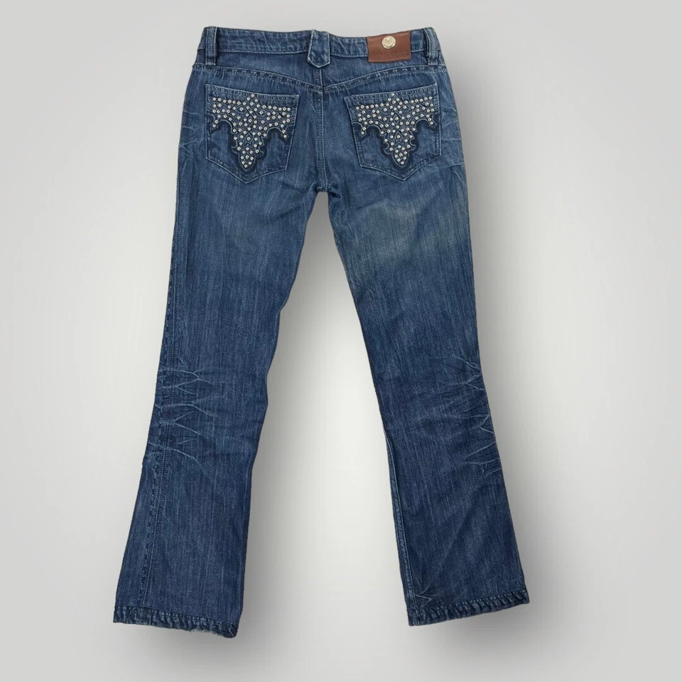 Antik Denim Y2K Embellished Embroidered Studded Straight Leg Women's Jeans 27 - Image 2 of 4