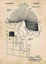 slinky patent print A4 Vintage