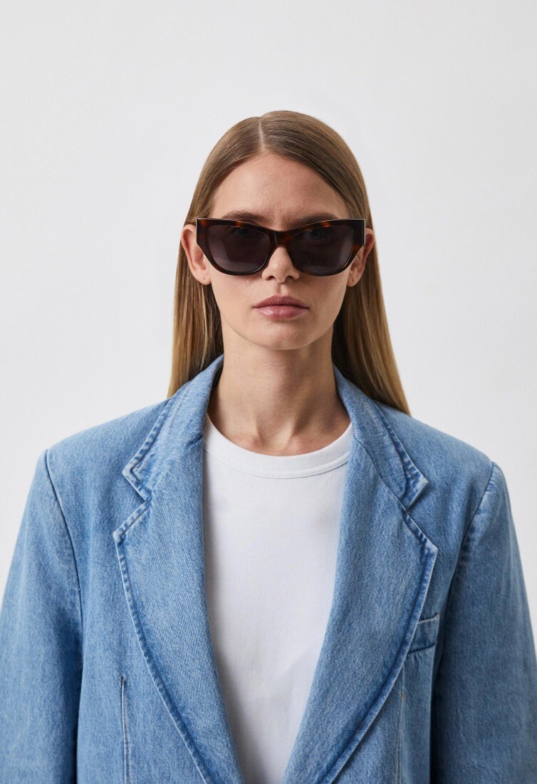 MAX MARA FRANCOISE MM0041 52A DARK TORTOISE SMOKE CAT EYE  display picture 1