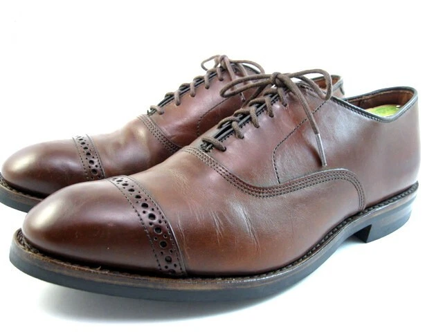 Oxford Allen Edmonds "FIFTH AVENUE" Puntera 10 E Chile Oscuro USADOS UNA VEZ (484N Foto 4 de 4