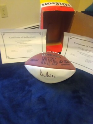 N.E.  ball personally singed By Drew Bledsoe the year he Led us to super bowl,