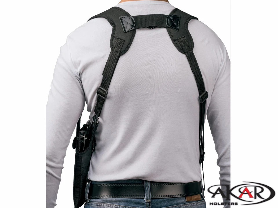 Taurus Compact 9mm Vertical Carry Shoulder Holster Checkerboard Pattern - Image 3 of 4