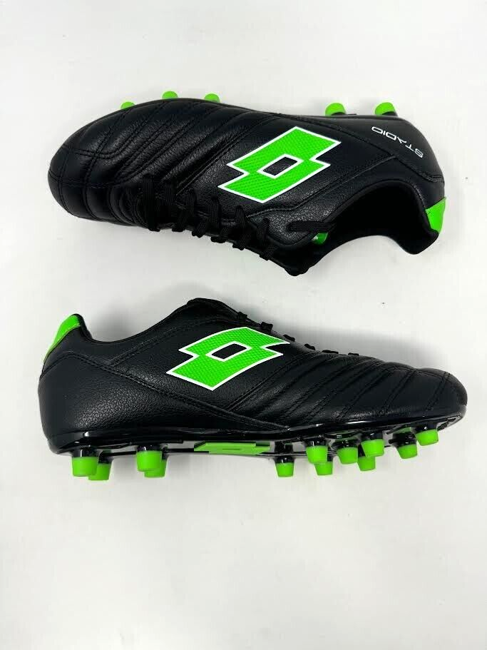 LOTTO ' STADIO 300 III FG ' NERO VERDE' TACCHETTI CALCIO UOMO TAGLIA 7'