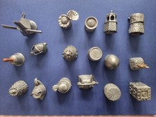Thimble Collectors Club Pewter Surprise Thimbles  1990's , job lot  17 items
