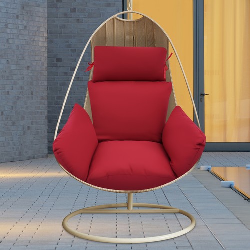 Cojín para silla Egg, cojín columpio cesta colgante engrosada - Imagen 6 de 18