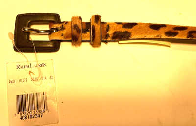 Ralph Lauren - Leopard Print Calf Hair Leather Black Beige  display picture 2