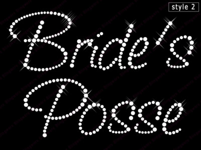 Großhandel Diamant Hotfix Hochzeit Transfer Strass Motiv Bräute Posse zum Aufbügeln