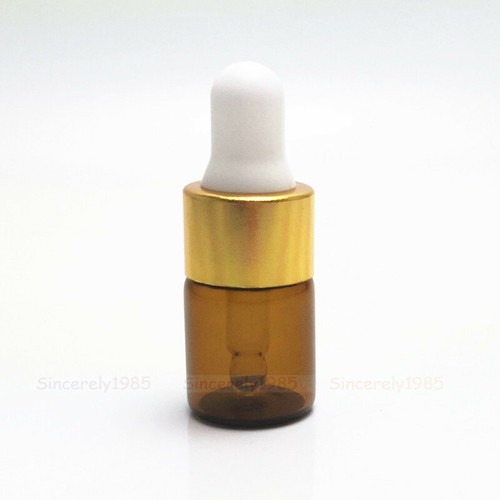 1/2/3ml Amber Clear Small Glass Dropper Bottle Sample Vial Essential Oil Pipette - Picture 13 of 20
