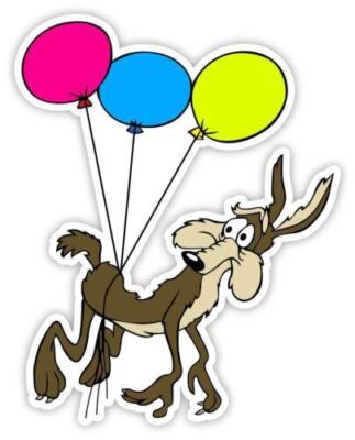 Wile Coyote Cartoon Hero Sticker Decal Laptop Car Wall Phone