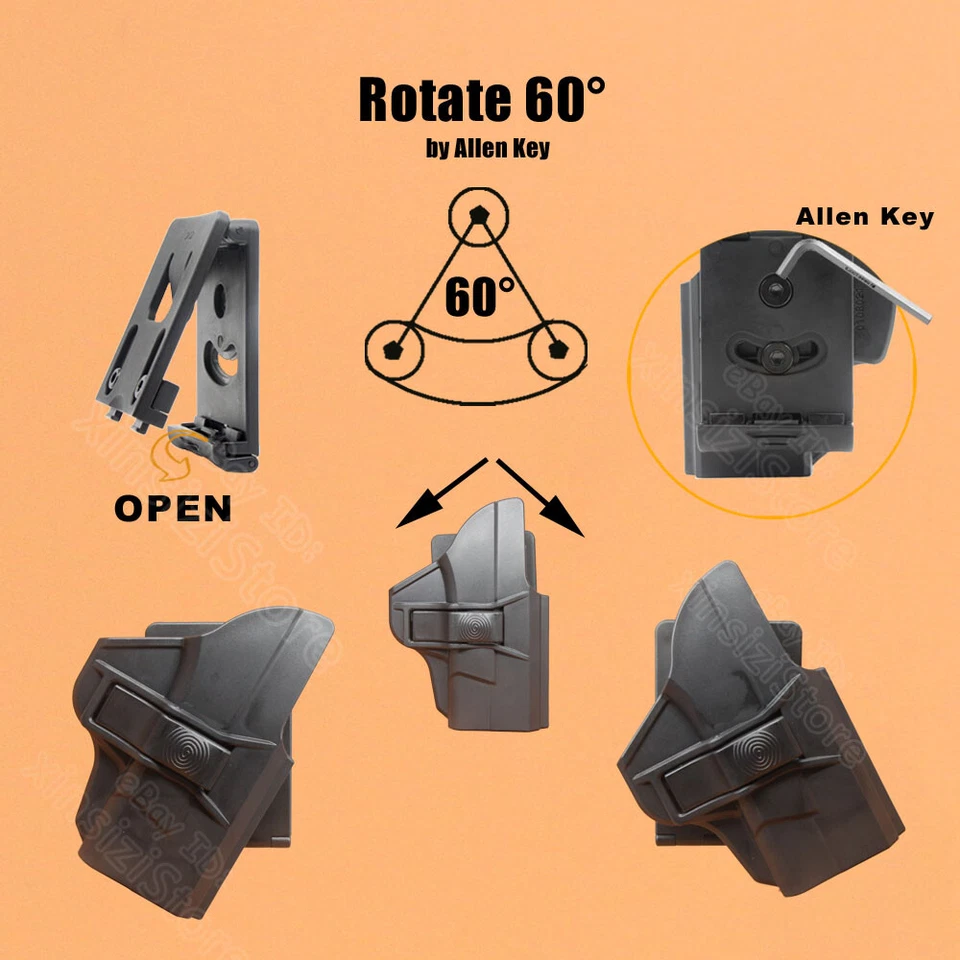 M&P9 Shield Plus Holster For Smith & Wesson S&W M&P 9 Shield M2.0 MP 40 OWB - Image 4 of 4