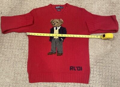 Vintage Polo Ralph Lauren Bear Hand Knit sweater M/L 01 EUC Vintage Polo Ralph Lauren Bear Hand Knit sweater M/L 01 EUC