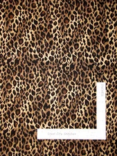 It's A Jungle Leopard Spots Fabric 33" X44" Pc Black Brown Cotton Choice Fabrics