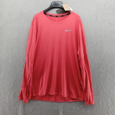 Nike Shirt Mens XL Pink Coral Element Dri-FIT Performance