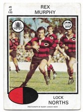 1975 Nrl Rugby League Scanlens (49) Rex MURPHY Norths