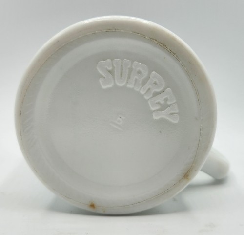Taza de afeitar vintage vidrio con leche Surrey Mercedes 1927 azul y blanco numerada 5 - Imagen 7 de 11