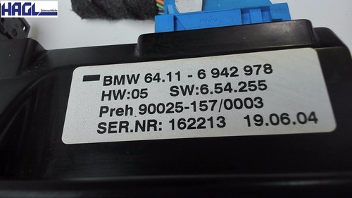 Levier De L'Appareil De Chauffage 64116942978 BMW 730d E65/E66 Berline - Photo 8/8