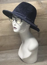 SOLE/SOCIETY Blue Corduroy Rancher Hat Womens One Size O/S Soft Wide Brimmed Hat