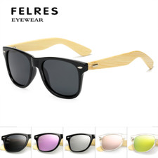 Men Women Wooden Temple Polarized Sunglasses Bamboo Wood Outdoor Glasses UV400