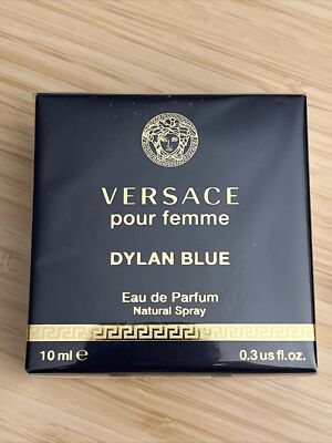 VERSACE POUR FEMME DYLAN BLUE EAU DE PARFUM NATURAL SPRAY 10ml/0.3 FL. OZ. NIB