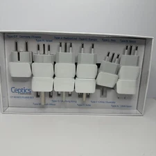 Ceptics 10 Piece International Travel Adapter Plug Set-Grounded- Missing Type I