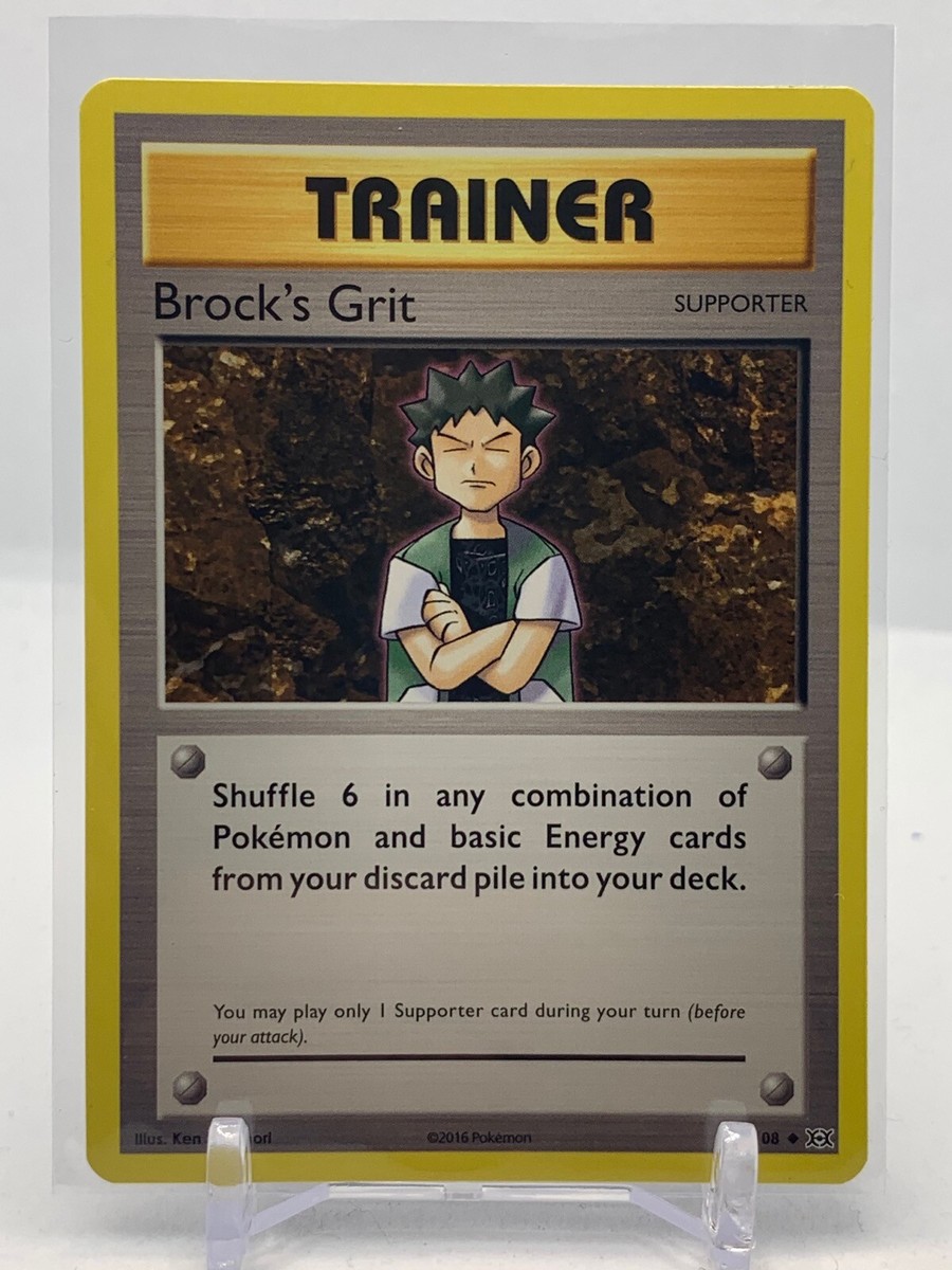 BROCK'S GRIT TRAINER - Pokemon TCG - XY Evolutions